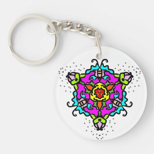 Radiant Floral Zen キーホルダー (正面)