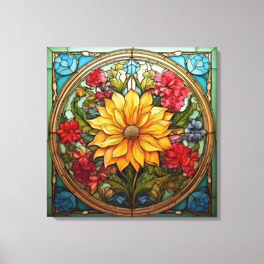 Radiant Florals キャンバスプリント (正面)