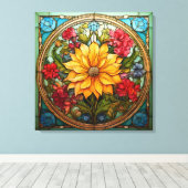 Radiant Florals キャンバスプリント (インサイチュ (ウッドフロア))