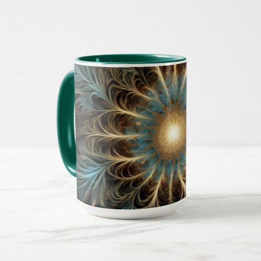 Radiant Fractal Flower マグカップ (正面左)