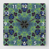Radiant Fractal Symphony スクエア壁時計 (正面)
