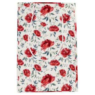 Radiant garden of confidence pattern ミディアムペーパーバッグ