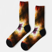 Radiant Geometric Starburst with Abstract Light ソックス (左)