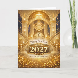 Radiant Gold Christian Blessed New Year 2027 シーズンカード