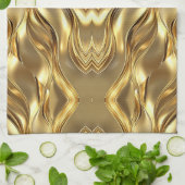 Radiant Golden Pattern キッチンタオル (折り畳み)