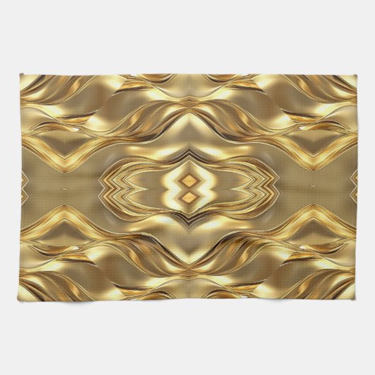 Radiant Golden Pattern キッチンタオル (横)