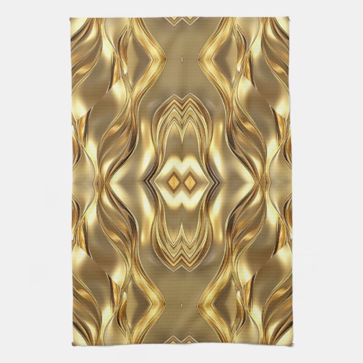 Radiant Golden Pattern キッチンタオル (縦)