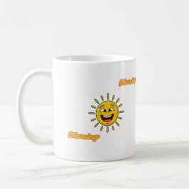 Radiant Golden Sun Artistic Graphic Mug コーヒーマグカップ