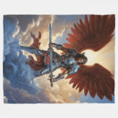 Radiant Guard Archangel Michael フリースブランケット (正面(横))