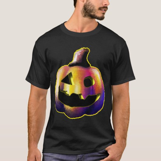 Radiant Halloween Jack-O'-Lantern - Lightup in B Tシャツ (正面)