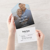 Radiant Happy 結婚 Photo's オールインワン招待状 (貼ってはがせる)