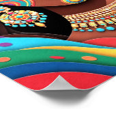 Radiant Harmony, A Colorful Paper-Cut Portrait ポスター (角)