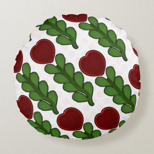  Radiant Heart Flower Botanical  ラウンドクッション (正面)
