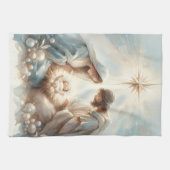 Radiant Holy Family Nativity Scene キッチンタオル (横)