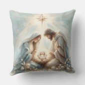 Radiant Holy Family Nativity Scene クッション (裏面)