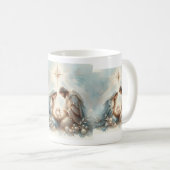 Radiant Holy Family Nativity Scene コーヒーマグカップ (正面右)