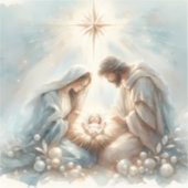 Radiant Holy Family Nativity Scene シール (正面)