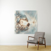 Radiant Holy Family Nativity Scene タペストリー (インサイチュ(横))