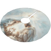 Radiant Holy Family Nativity Scene ブラッシュドポリエステルツリースカート (アングル)