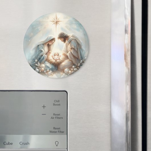 Radiant Holy Family Nativity Scene マグネット (インサイチュ (冷蔵庫))