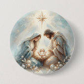 Radiant Holy Family Nativity Scene 缶バッジ (正面)