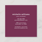 Radiant Horizon — Abstract Mountain Lake Sunrise スクエア名刺 (裏面)