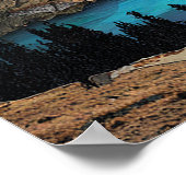 Radiant Horizon — Abstract Mountain Lake Sunrise ポスター (角)