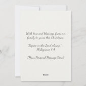 Radiant in His Peace Religious Elegant One Photo  シーズンカード (裏面)