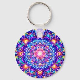 Radiant Kaleidoscope Mandala –Color Harmony Charm キーホルダー