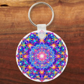 Radiant Kaleidoscope Mandala –Color Harmony Charm キーホルダー (正面)