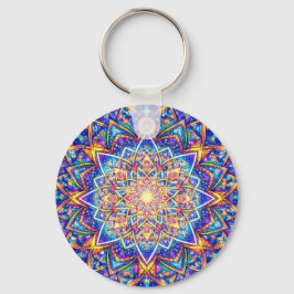 Radiant Kaleidoscope Mandala – Color Harmony Keych キーホルダー