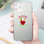 Radiant Lovebirds Heart Design シール (スマートフォン)
