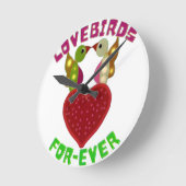 Radiant Lovebirds Heart Design Throw Pillow ラウンド壁時計 (傾斜)