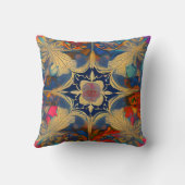 Radiant Mandala：対称鮮やかファンタジーアート クッション (裏面)