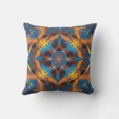 Radiant Mandala：対称鮮やかファンタジーアート クッション (裏面)