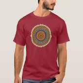 Radiant Mandala Boho Style Design Tシャツ (正面)