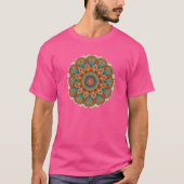 Radiant Mandala Boho Style Design Tシャツ (正面)
