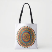 Radiant Mandala Boho Tote Bag トートバッグ (正面)