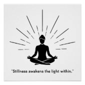 Radiant Meditation Silhouette ポスター (正面)