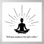 Radiant Meditation Silhouette ポスター (正面)