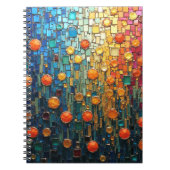  Radiant Mosaic: Bubblelight Cascade ノートブック (正面)