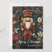 Radiant nostalgic Christmas nutcracker printable シーズンカード (正面)