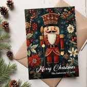 Radiant nostalgic Christmas nutcracker printable シーズンカード