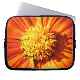 Radiant Orange Flower Laptop Sleeve Botanical Art ラップトップスリーブ