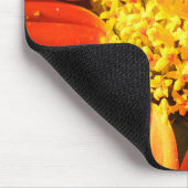 Radiant Orange Flower Macro Mouse Pad Photo マウスパッド (コーナー)