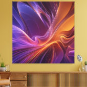 Radiant orange purple キャンバスプリント (インサイチュ (リビング))