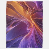 Radiant orange purple フリースブランケット (正面)