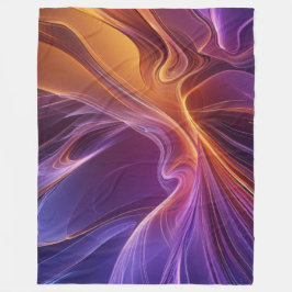 Radiant orange purple フリースブランケット