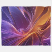 Radiant orange purple フリースブランケット (正面(横))