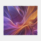 Radiant orange purple フリースブランケット (正面(横))